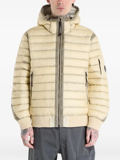 C.P. Company hooded puffer bomber jacket Neutrals 20CMOW055A110416A114