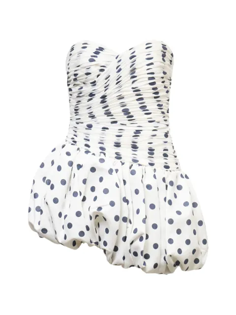 Stolen Stores polka-dots draped mini dress White 020275388300
