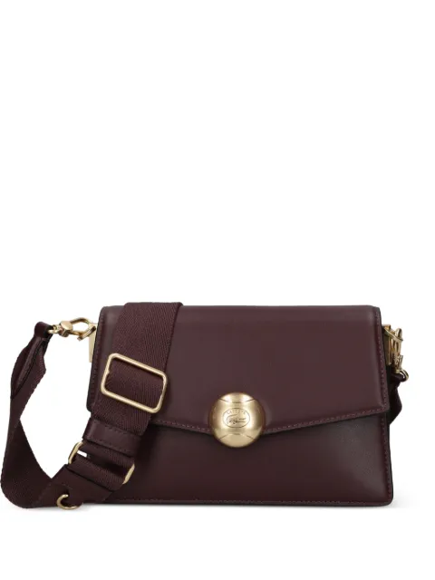 Lacoste detachable strap leather satchel Brown NF5105IT