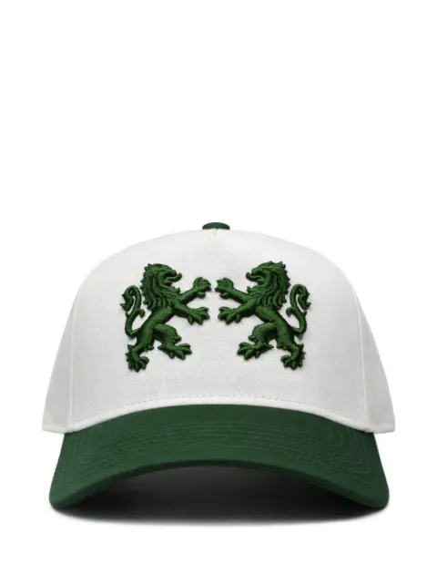 Cavendish lion motif cotton hat White CV011