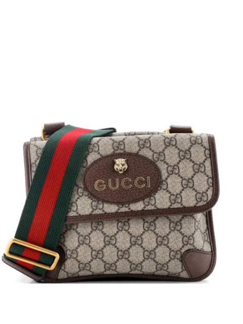 Gucci Pre-Owned Neo Vintage Flap Messenger GG Coated Canvas Small crossbody bag Brown RX1MD7A22RY7ZAQP