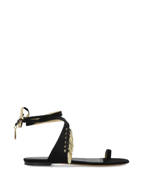 ISABEL MARANT Dreena embellished sandals Black SD0270FAD1A02S