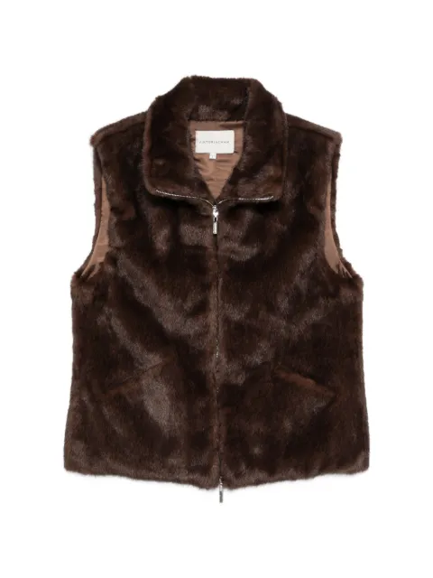 VIKTORIA CHAN Araki zip vest Brown AW25105BR