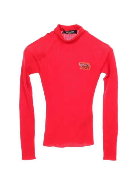 Versace Pre-Owned logo high-neck sweater Red 1043352