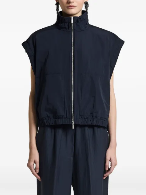 Peserico zip-up gilet Blue S0316106953