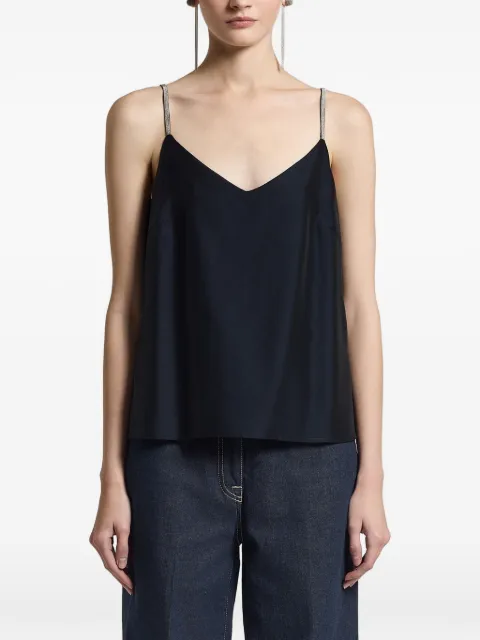 Peserico V-neck sleeveless top Blue E08018D08867