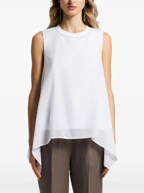 Peserico asymmetric embellished top White S08705J0L100070