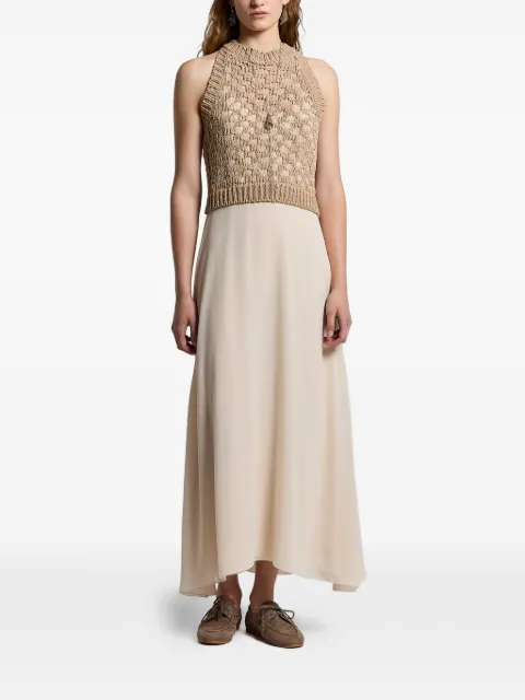 Peserico crochet midi dress Neutrals A82140F039308B