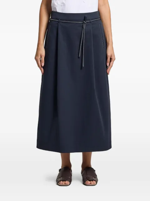 Peserico tie-detail midi skirt Blue P05699A01037