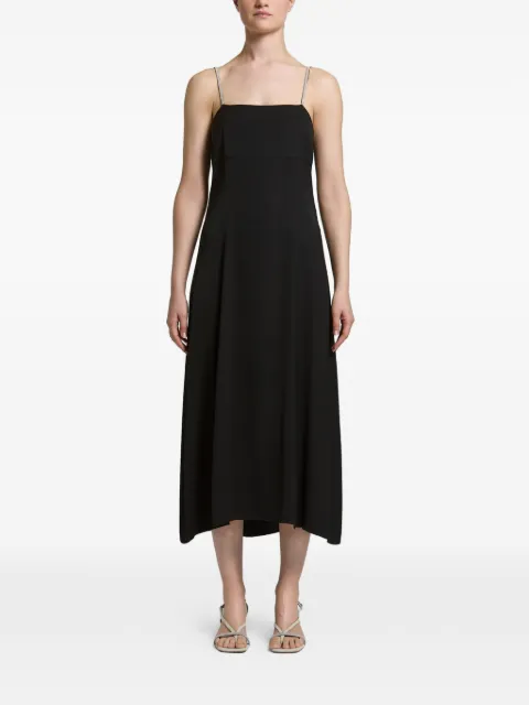 Peserico lurex-detail open-back midi dress Black E0225301940