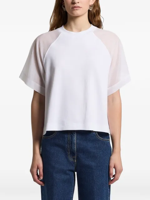 Peserico sheer-sleeve T-shirt White A06234J00Q5635A