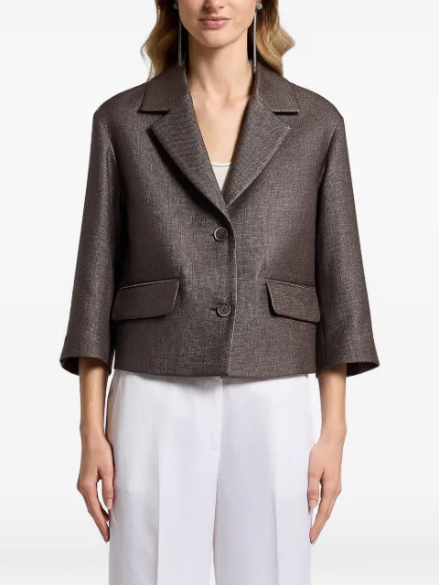 Peserico cropped jacket Brown A2105307732
