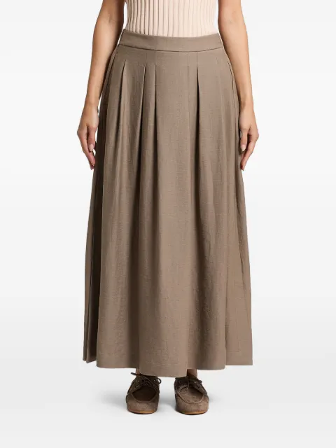 Peserico pleated maxi skirt Brown A0511105435