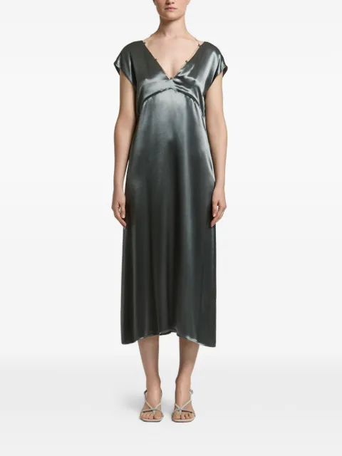 Peserico chain-link satin midi dress Green E02023A01514