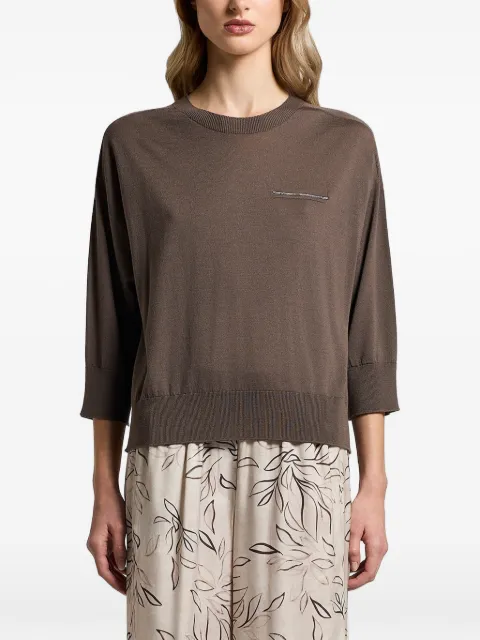 Peserico wool yarn sweater Brown A99060F18K09169