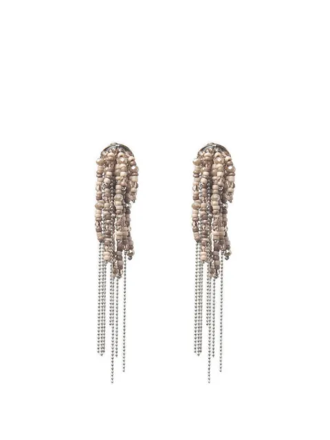 Peserico beaded drop earrings Silver S35517C0CC815