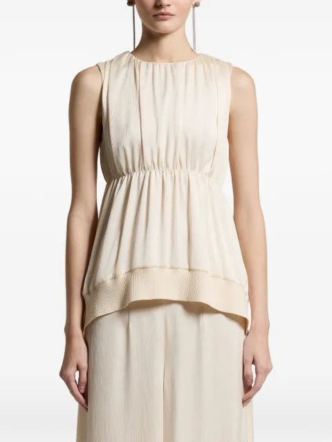 Peserico ruffled sleeveless top Neutrals E082211516A