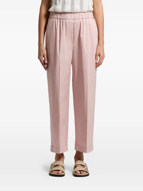 Peserico elasticated-waist trousers Pink A0453601979