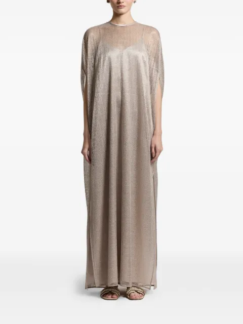 Peserico sheer maxi dress Neutrals E0213800712
