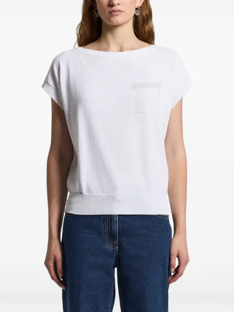 Peserico pocket knitted T-shirt White A99058F129173I