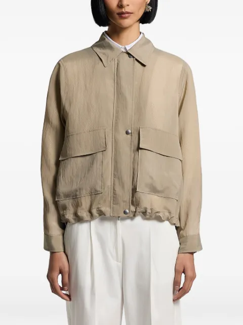 Peserico patch-pocket coat Neutrals A2512700678