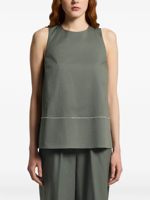Peserico bead-detail blouse Green S0871801979