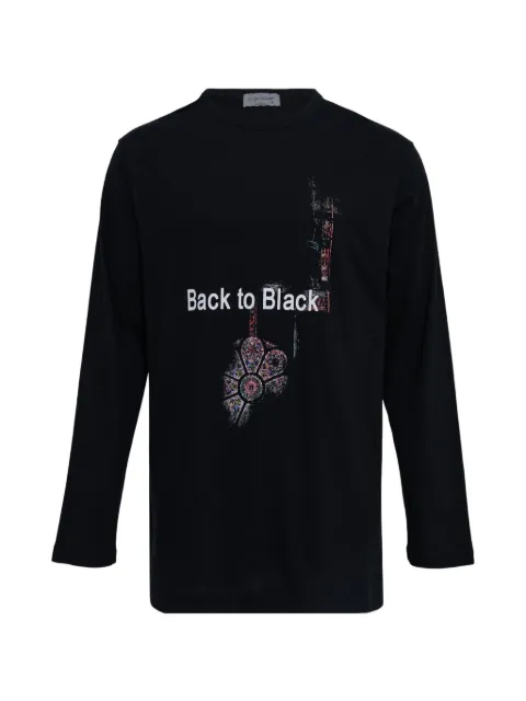 Yohji Yamamoto graphic-print T-shirt Black HKT88986