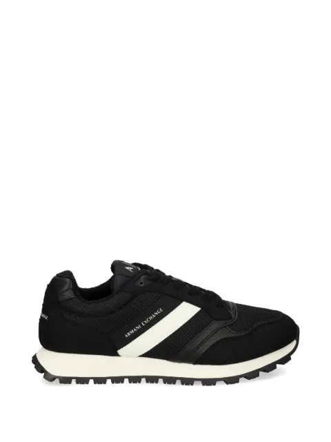 Ea7 Emporio Armani stripe panelled sneakers Black XM002690AF22926