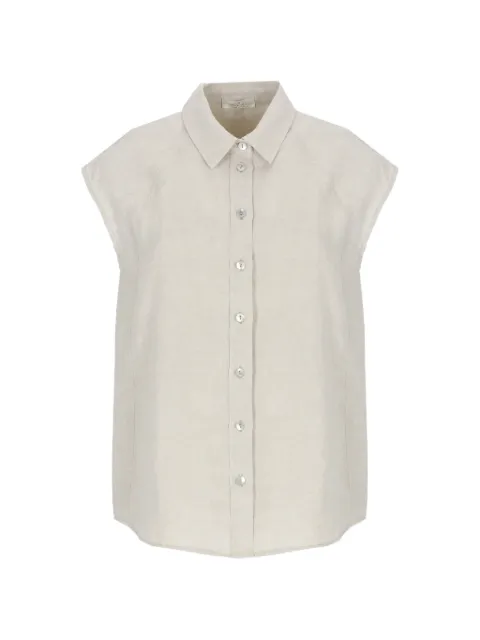 PANICALE lace-panel shirt Neutrals D381257CAM38D04A0225