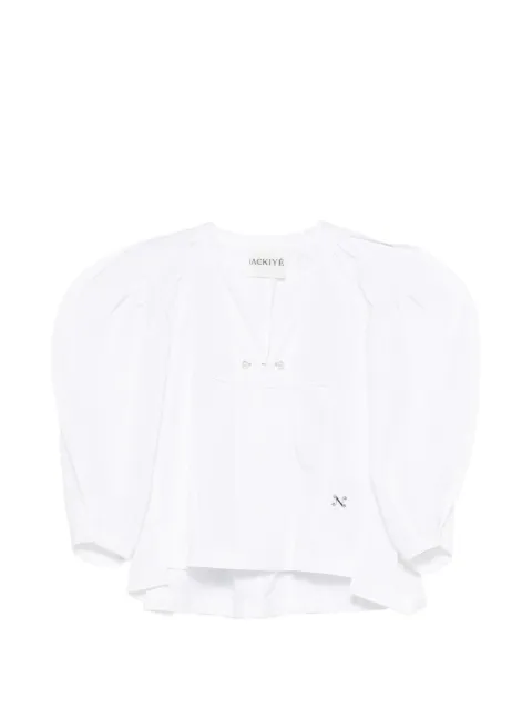 Nackiyé Odalique puff-sleeve blouse White 1000968