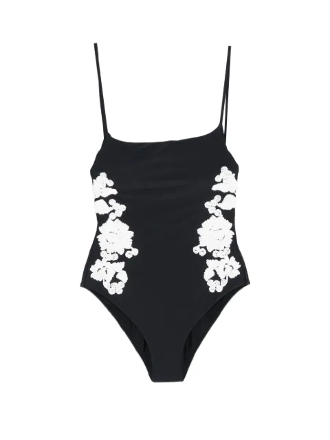 SIMKHAI floral-embroidered swimsuit Black 1269092SW