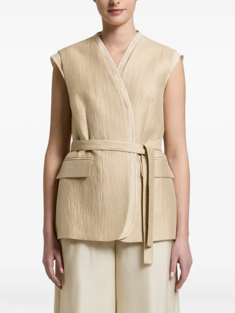 Peserico belted gilet Neutrals E03153A0680A