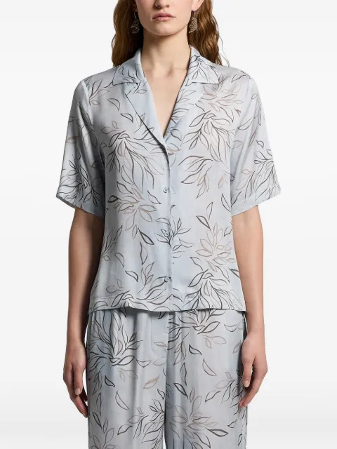 Peserico floral-print shirt Blue A0640604742