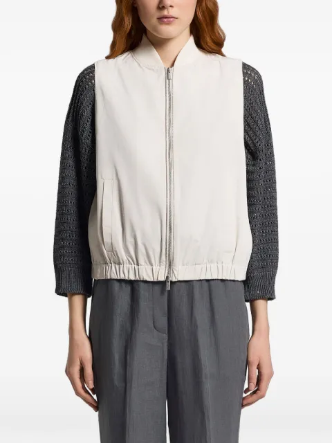 Peserico elasticated-hem gilet Neutrals S031596953C