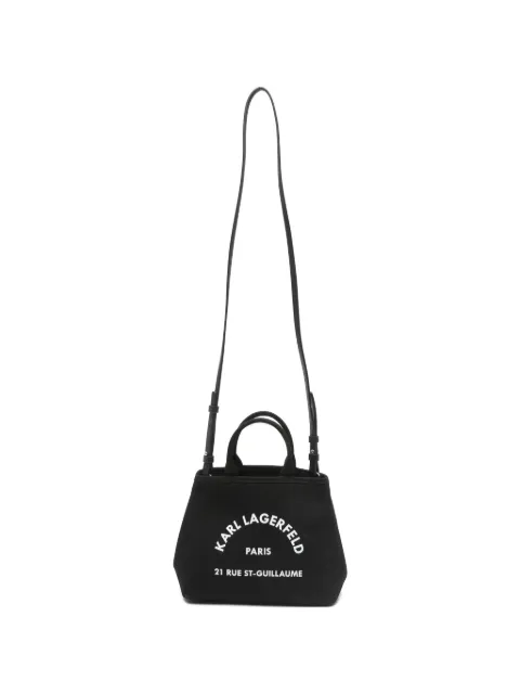 Karl Lagerfeld mini Rue St-Guillaume canvas tote bag Black B2W50003999