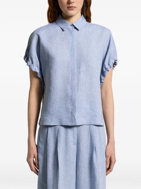 Peserico ruched-detail shirt Blue S06448D02600