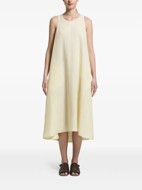 Peserico linen sleeveless midi dress Yellow S02226D02647