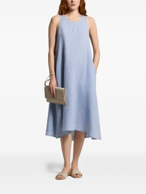 Peserico A-line sleeveless midi dress Blue S02226D02600