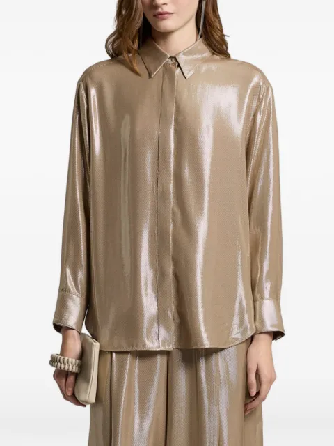 Peserico diagonal striped shirt Neutrals E0600307007