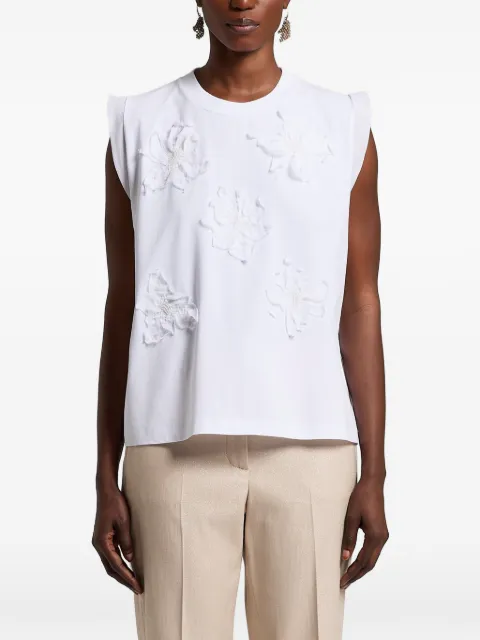 Peserico floral-appliqué top White S06921L1QJ00070