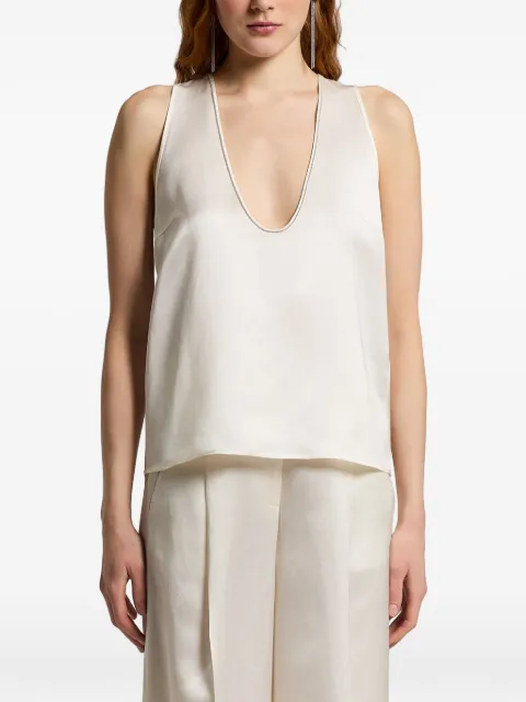 Peserico V-neck sleeveless top Neutrals E0811806800