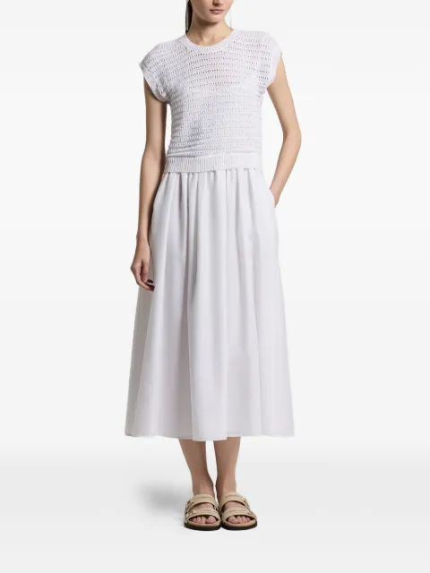 Peserico crocheted-detail midi dress White S82143F059110N