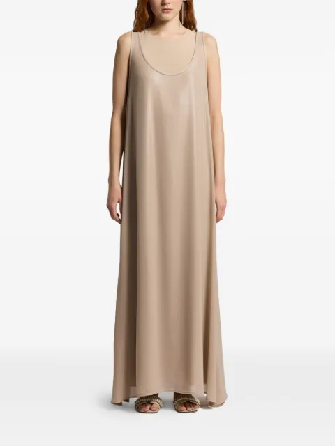 Peserico hammered satin dress Neutrals E077500700A