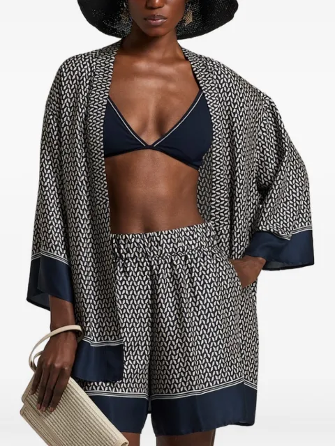 Peserico patterned kimono Blue S06465A08190