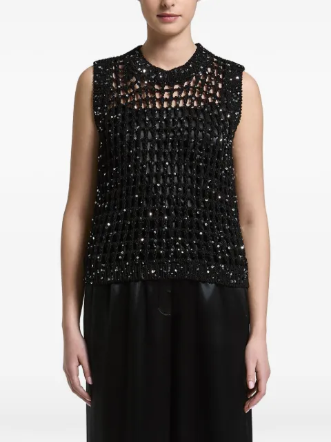 Peserico sequin-embellished vest Black E89307F039329A