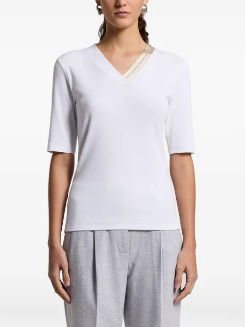 Peserico V-neck T-shirt White A06741J05669A