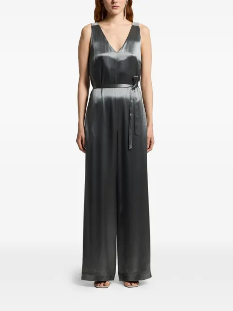 Peserico Shiny satin jumpsuit Green E02392A01514