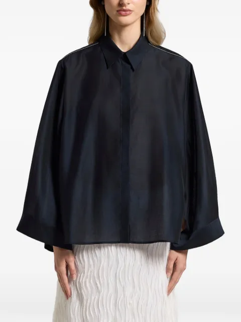 Peserico shoulder slit shirt Blue E0646408867
