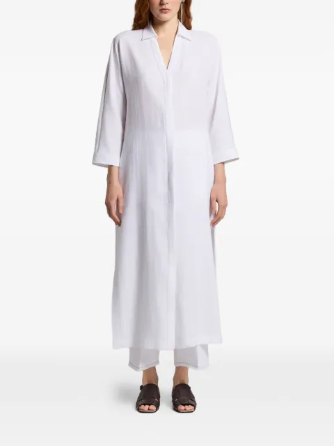 Peserico V-neck shirt-style maxi dress White S0243102647