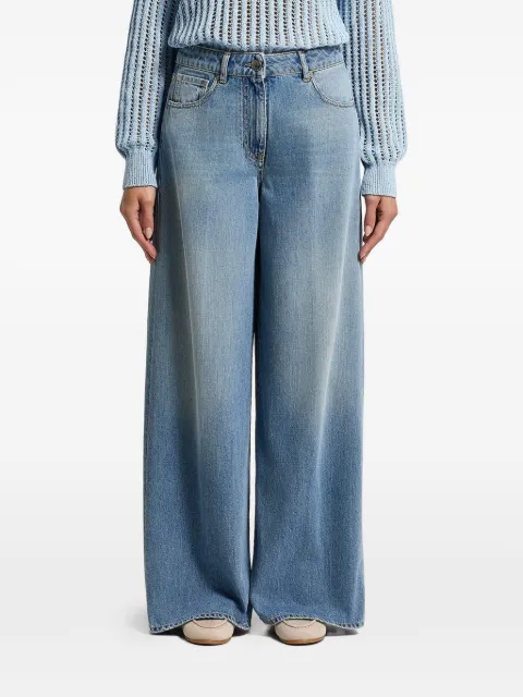 Peserico pocket wide-leg jeans Blue A04114L89Q04946